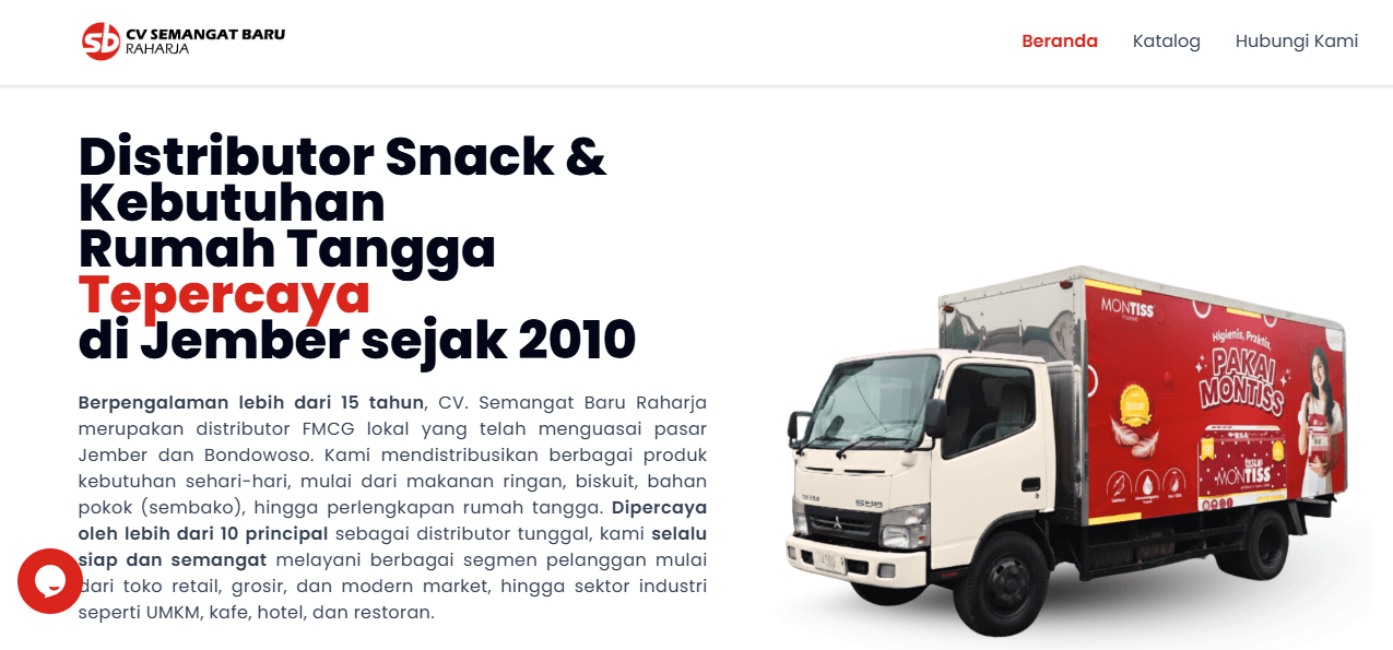 📊 CMS Website – CV Semangat Baru Raharja
